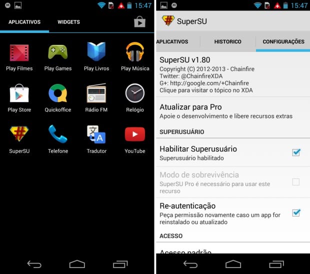 Como dar acesso root ao Moto G 4 3