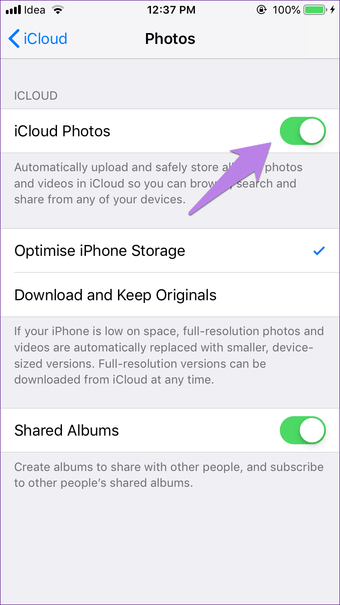 Desativar fotos do Icloud 4 "width =" 752 "height =" 1336 "tamanhos de dados =" tamanhos automáticos "=" (largura mínima: 976px) 700px, (largura mínima: 448px) 75vw, 90vw "srcset =" https: //cdn.guidingtech.com/imager/media/assets/2019/04/225225/disable-icloud-photos-4_4d470f76dc99e18ad75087b1b8410ea9.png?1557230027 752w, https://cdn.guidingtech.com/imager/media/assets/2019 /04/225225/disable-icloud-photos-4_935adec67b324b146ff212ec4c69054f.png?1557230028 700w, https://cdn.guidingtech.com/imager/media/assets/2019/04/225225/disable-icloud-photos-4_40dd5eab970160dd5eab970 1557230028 500w, https://www.aplicativosandroid.com/wp-content/uploads/2019/12/1576695160_455_Como-mover-fotos-do-iPhone-para-o-Google-Fotos.png 340w