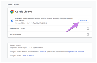 Atualizar Google Chrome 11 "width =" 981 "height =" 643 "tamanhos de dados =" tamanhos automáticos "=" (largura mínima: 976px) 700px, (largura mínima: 448px) 75vw, 90vw "srcset =" https: //cdn.guidingtech.com/imager/media/assets/2019/12/249288/update-google-chrome-11_4d470f76dc99e18ad75087b1b8410ea9.png?1576685780 981w, https://cdn.guidingtech.com/imager/media/assets/2019 /12/249288/update-google-chrome-11_935adec67b324b146ff212ec4c69054f.png?1576685780 700w, https://cdn.guidingtech.com/imager/media/assets/2019/12/249288/update-google-chrome-11_40dd5eab970130 1576685780 500w, https://www.aplicativosandroid.com/wp-content/uploads/2019/12/1576769847_826_Como-verificar-e-atualizar-o-navegador-Google-Chrome-Guia-completo.png 340w