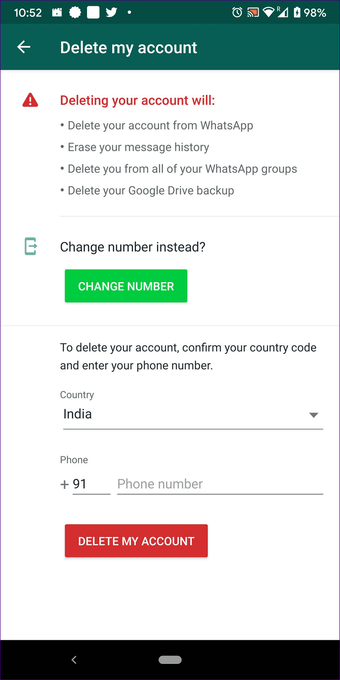 O que acontece Excluir a conta do WhatsApp 15 "width =" 702 "height =" 1402 "tamanhos de dados =" tamanhos automáticos "=" (largura mínima: 976px) 700px, (largura mínima: 448px) 75vw, 90vw "srcset =" https://www.aplicativosandroid.com/wp-content/uploads/2019/12/1577387250_984_O-que-acontece-quando-voce-exclui-a-conta-do-WhatsApp.png 702w, https://cdn.guidingtech.com/imager /media/assets/2019/12/249441/what-happens-delete-whatsapp-account-15_935adec67b324b146ff212ec4c69054f.png?1576827308 700w, https://cdn.guidingtech.com/imager/media/assets/2019/12/249441/ o que acontece com a exclusão do whatsapp-conta-15_40dd5eab97016030a3870d712fd9ef0f.png? 1576827310 500w, https://cdn.guidingtech.com/imager/media/assets/2019/12/249441/what-happens-delete-whatsapp-account-15c7b4a12a1 .png? 1576827311 340w
