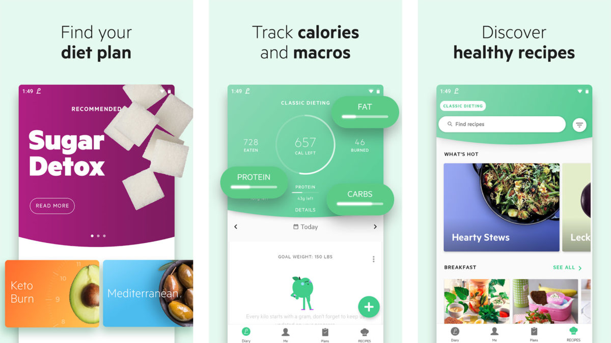 10 melhores aplicativos de dieta para Android e aplicativos de nutrição