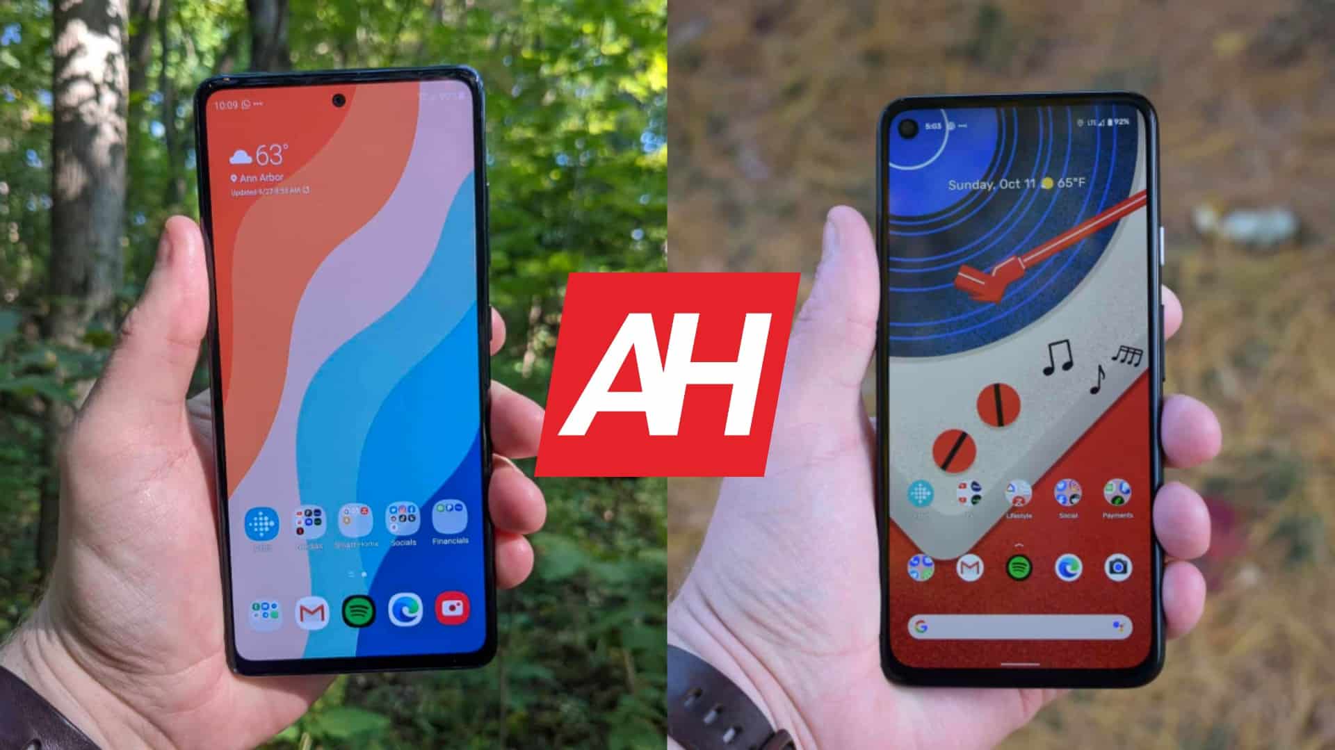 pixel 5 galaxy s20