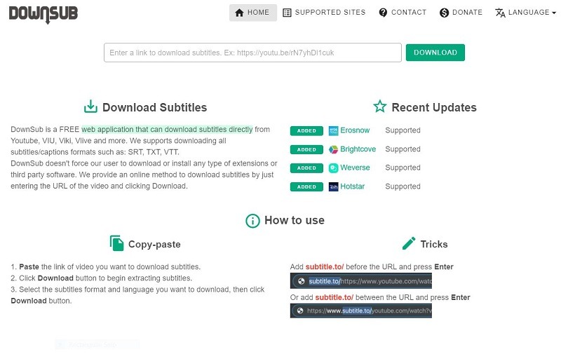 site baixar legendas