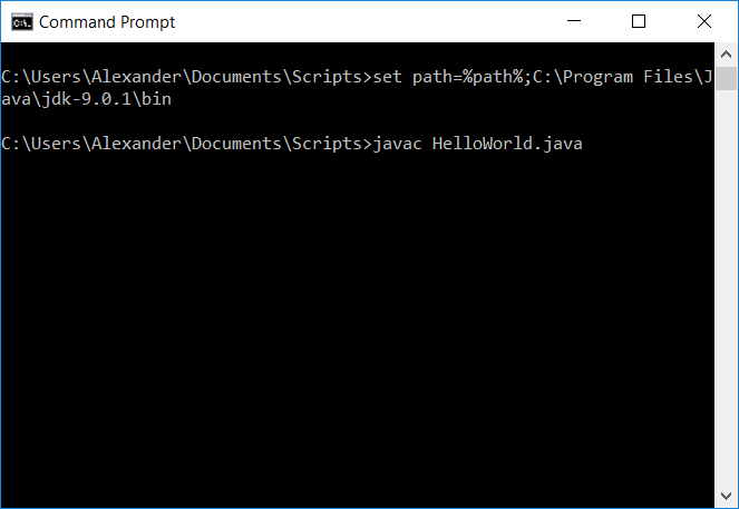 Como executar um programa Java a partir do prompt de comando