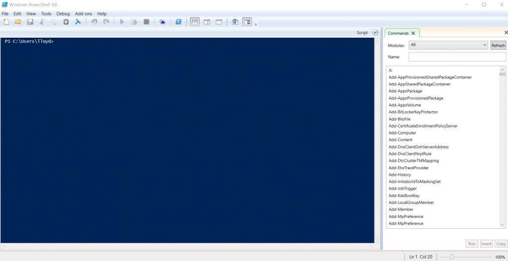 Como um PowerShell For Loop pode executar um comando várias vezes
