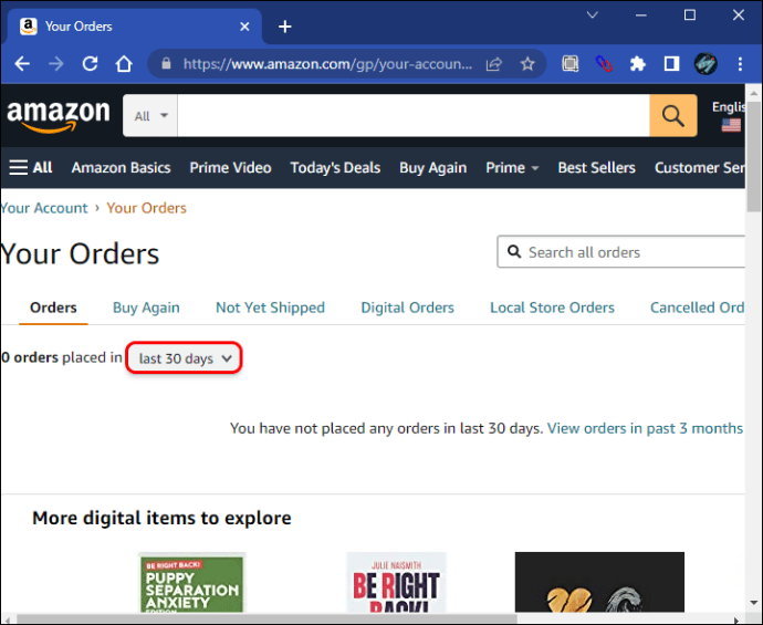 Como visualizar seu histórico de pedidos na Amazon